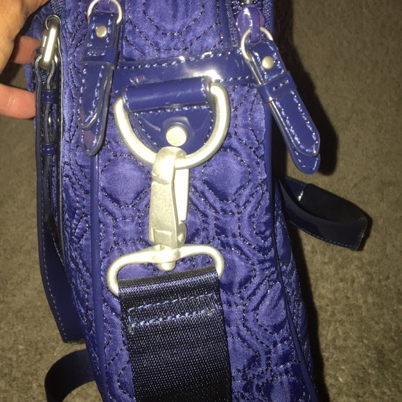 Vera Bradley Navy Blue Quilted Two-zip Laptop Bag - Picture 7 of 7